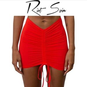 Riot Swim Ivy Cover Up Skirt in Coral XL